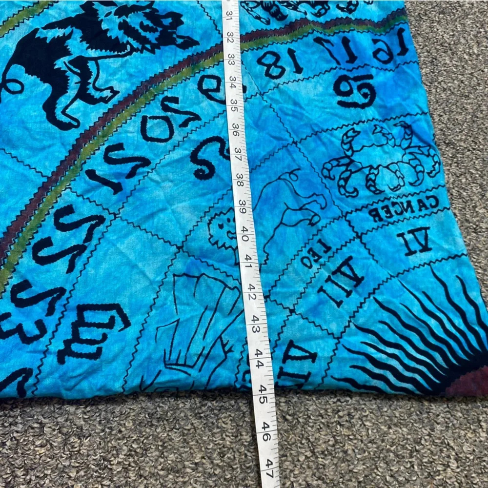 Astrology Tapestry or Bed Spread Moon Chart Zodiac Sign Tie Dye 100% Cotton
